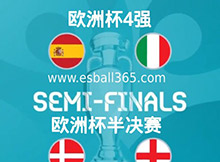 欧洲杯半决赛4强赛程表，意西丹英上演精采对决冠军前哨争夺战
