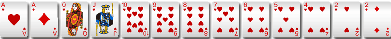 BB棋牌十三水特殊牌型-凑一色