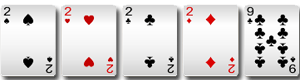 BB棋牌十三水普通牌型-铁支