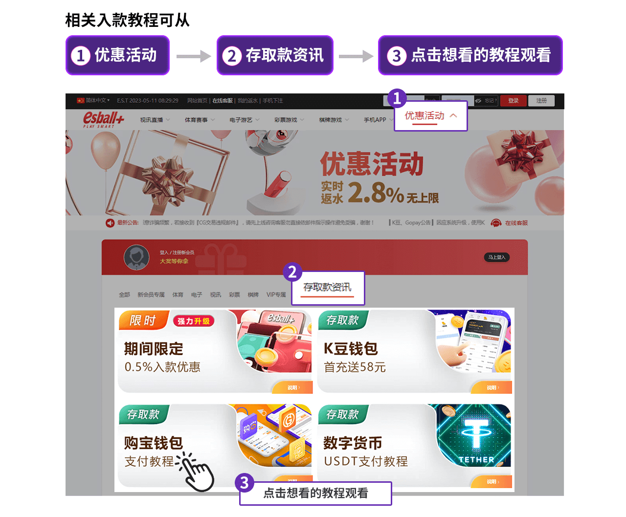 入款优惠攻略，返利0.5%，推荐无风控存款通道